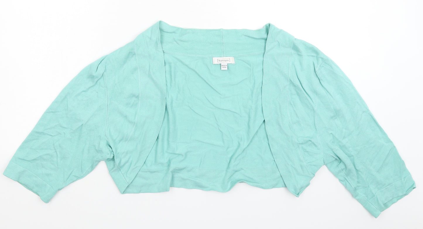 Nightingales Womens Green  Knit Cardigan Jumper Size 26