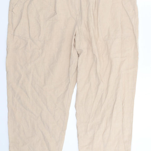 Per Una Womens Beige   Trousers  Size 18 L29 in