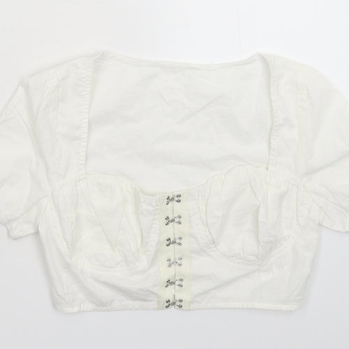 Boohoo Womens White   Basic T-Shirt Size 8