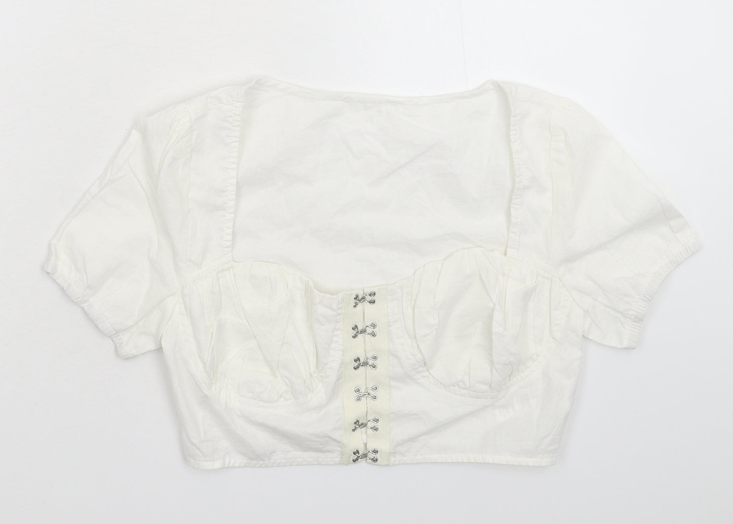 Boohoo Womens White   Basic T-Shirt Size 8