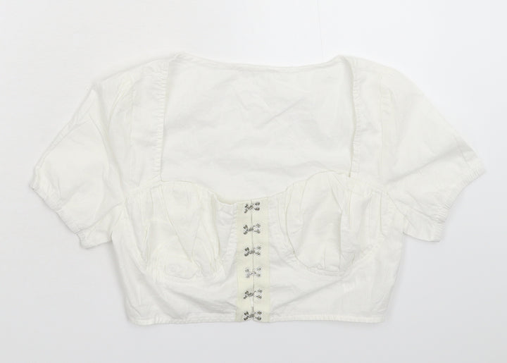 Boohoo Womens White   Basic T-Shirt Size 8