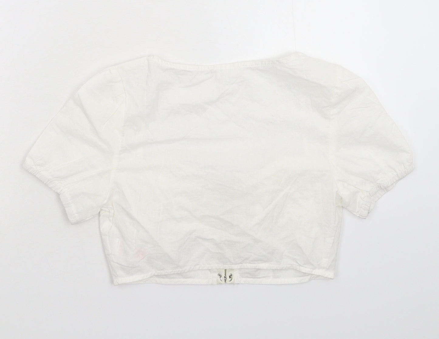 Boohoo Womens White   Basic T-Shirt Size 8