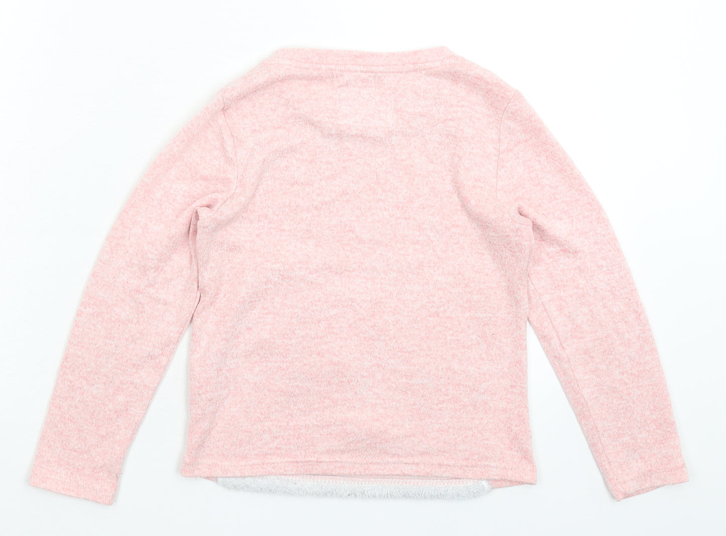 Primark Girls Pink  Knit Pullover Jumper Size 6-7 Years