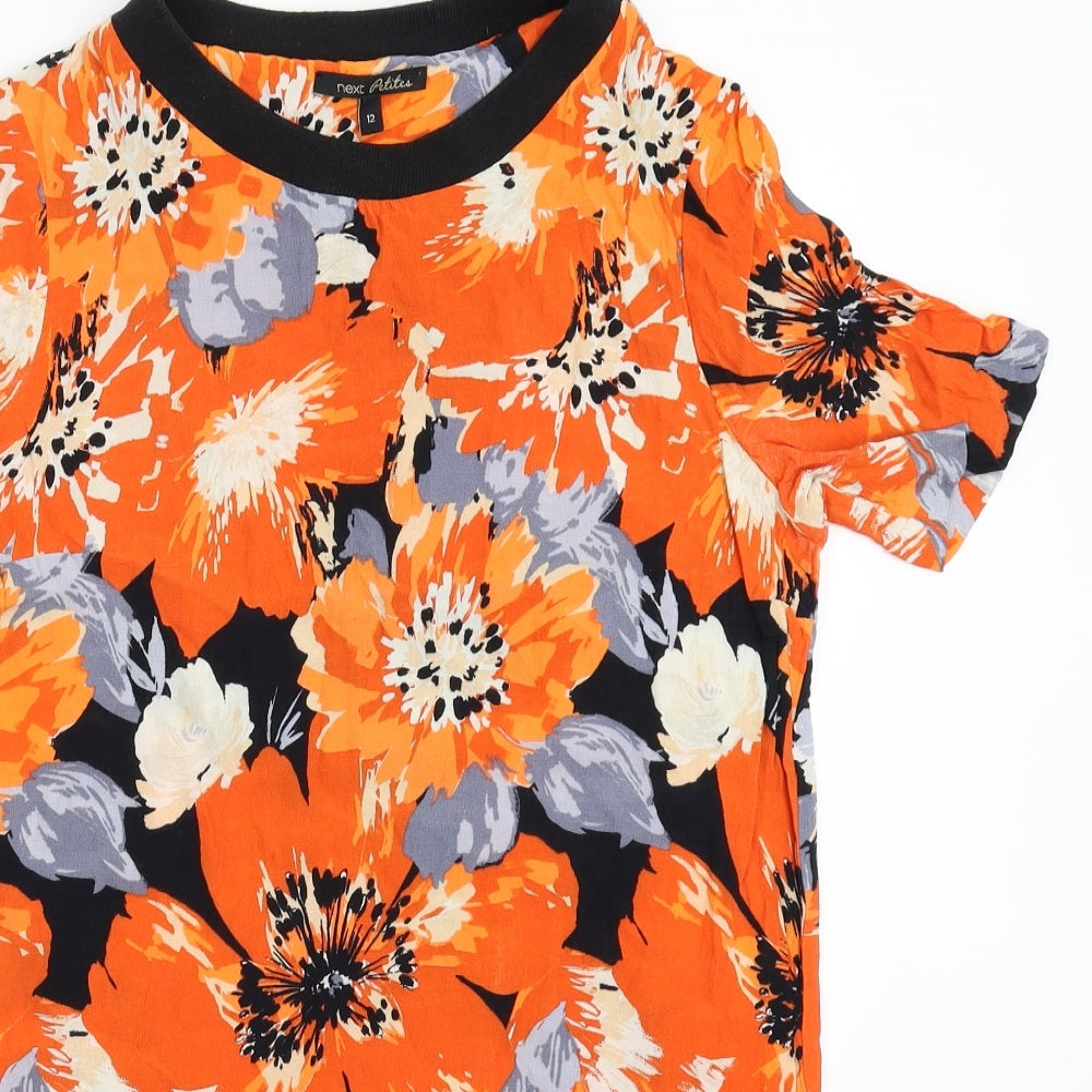 NEXT Womens Multicoloured Floral  T-Shirt Dress  Size 12