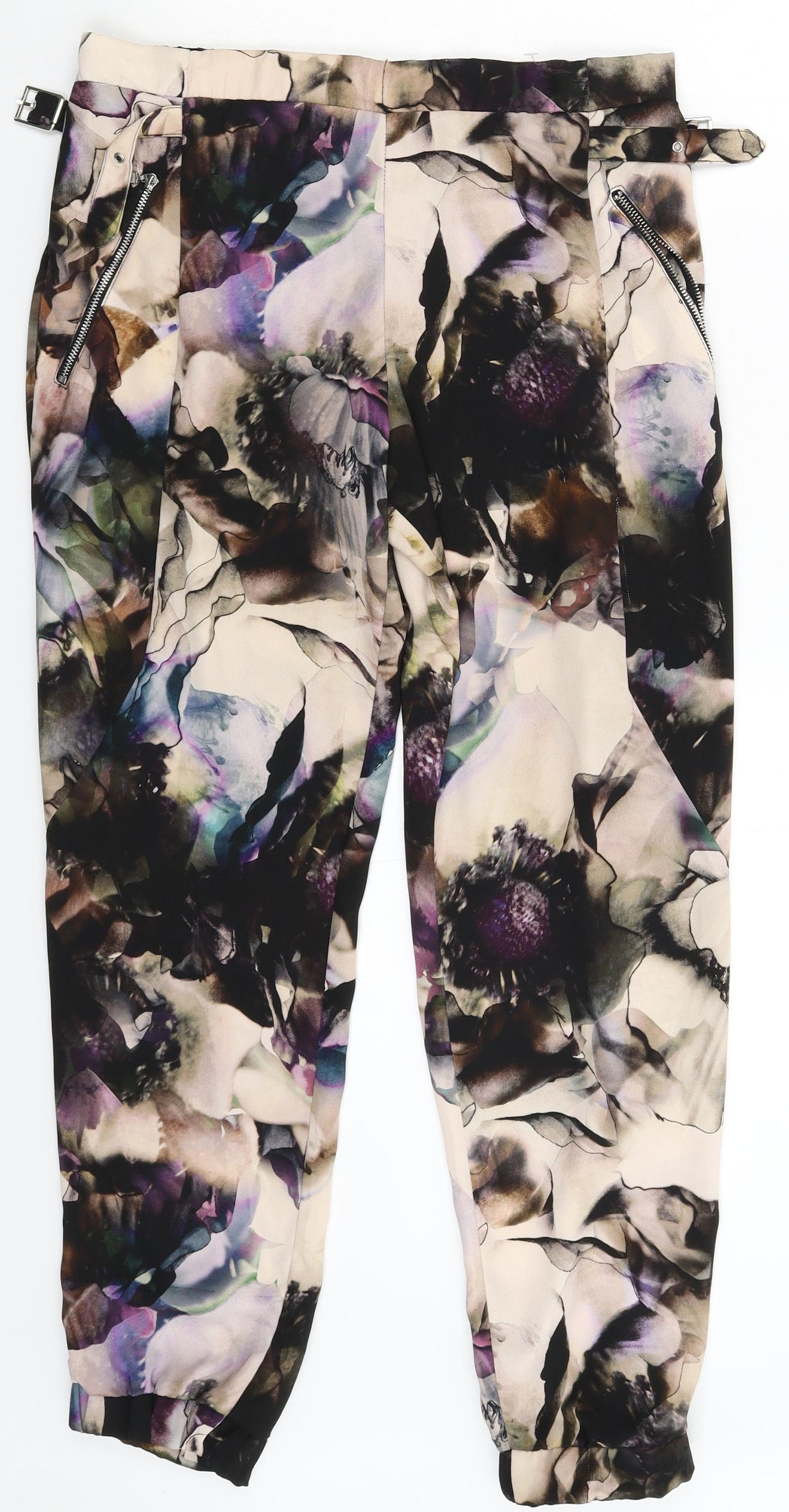 River Island Womens Multicoloured Floral  Trousers  Size 8 L29 in