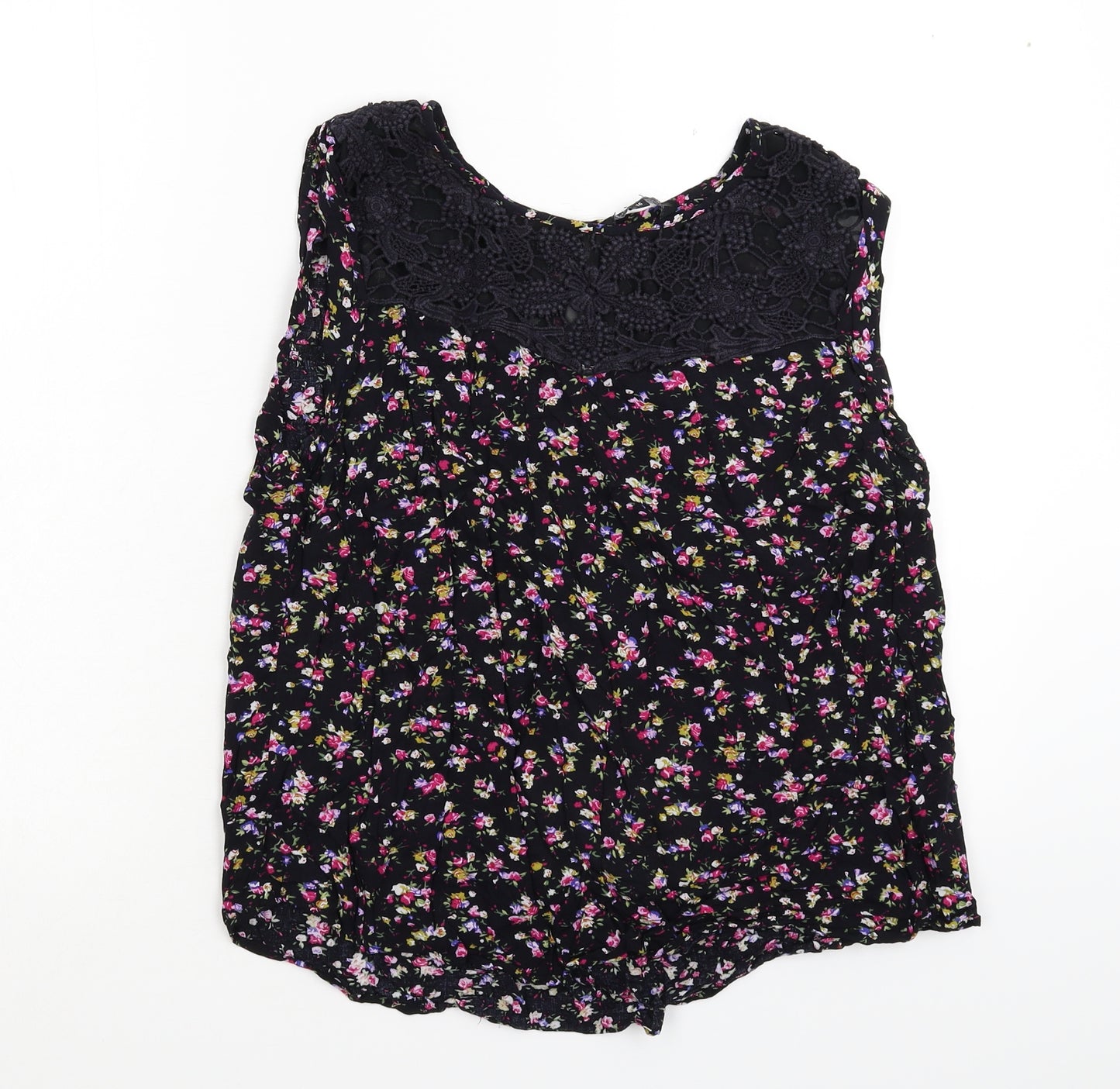New Look Womens Multicoloured Floral  Basic Tank Size 10