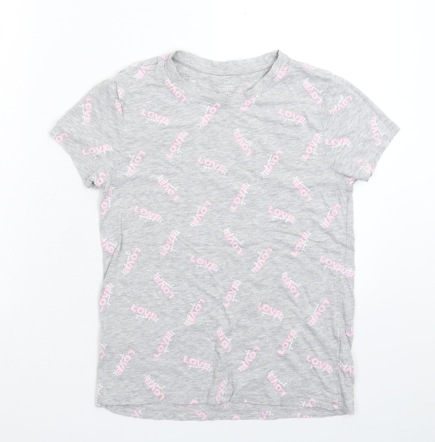 Primark Womens Grey   Basic T-Shirt Size 6