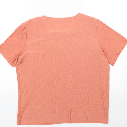 Jenny Lloyd Womens Orange   Basic T-Shirt Size XL