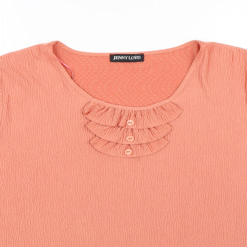 Jenny Lloyd Womens Orange   Basic T-Shirt Size XL