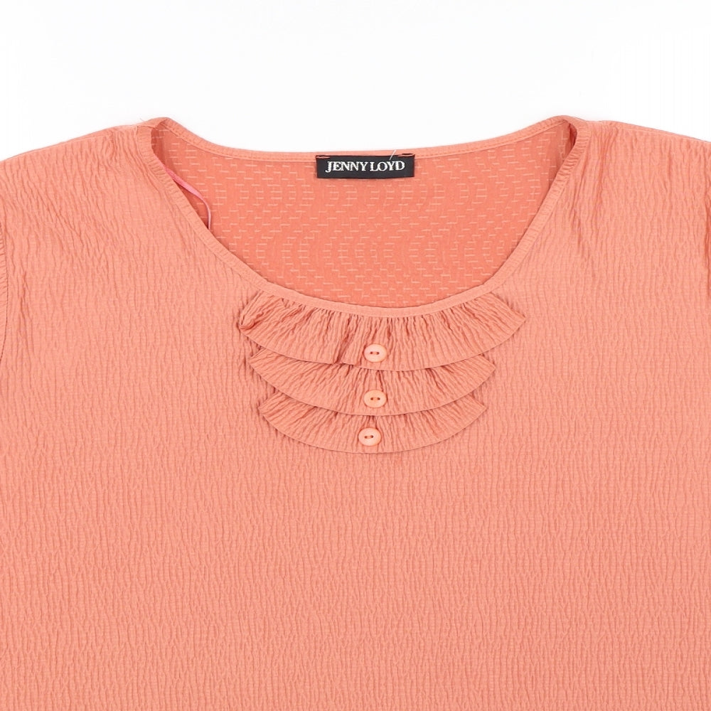 Jenny Lloyd Womens Orange   Basic T-Shirt Size XL