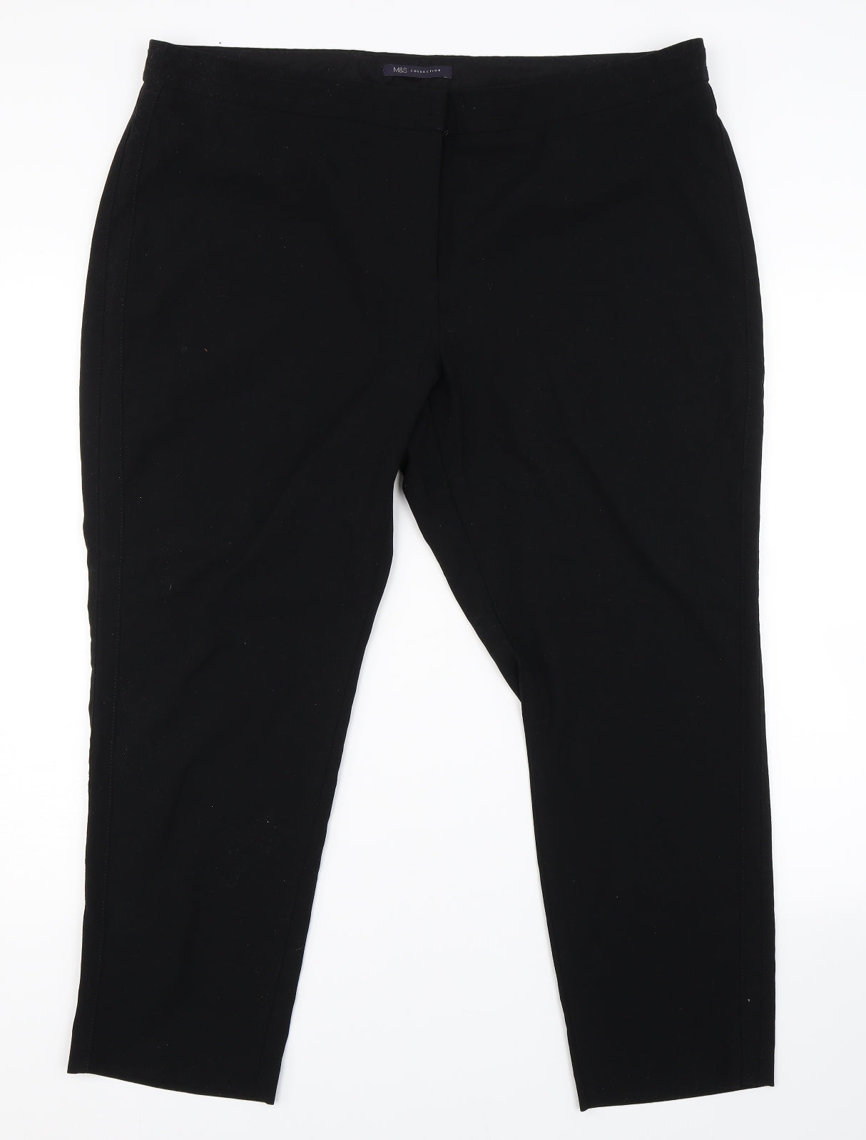 M&S Womens Black   Trousers  Size 20 L24 in