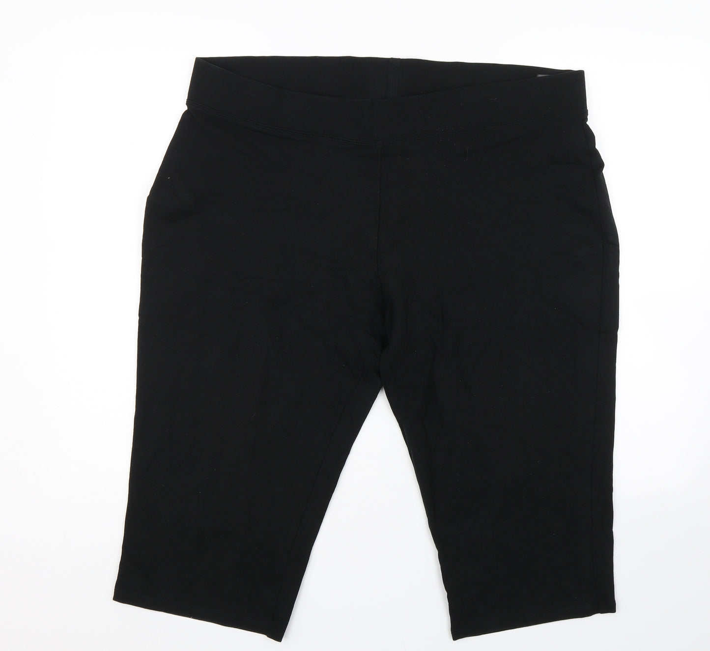 M&S Womens Black   Sweat Shorts Size 20