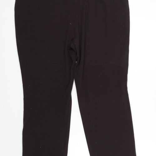 M&S Womens Brown   Carrot Trousers Size 18 L25 in