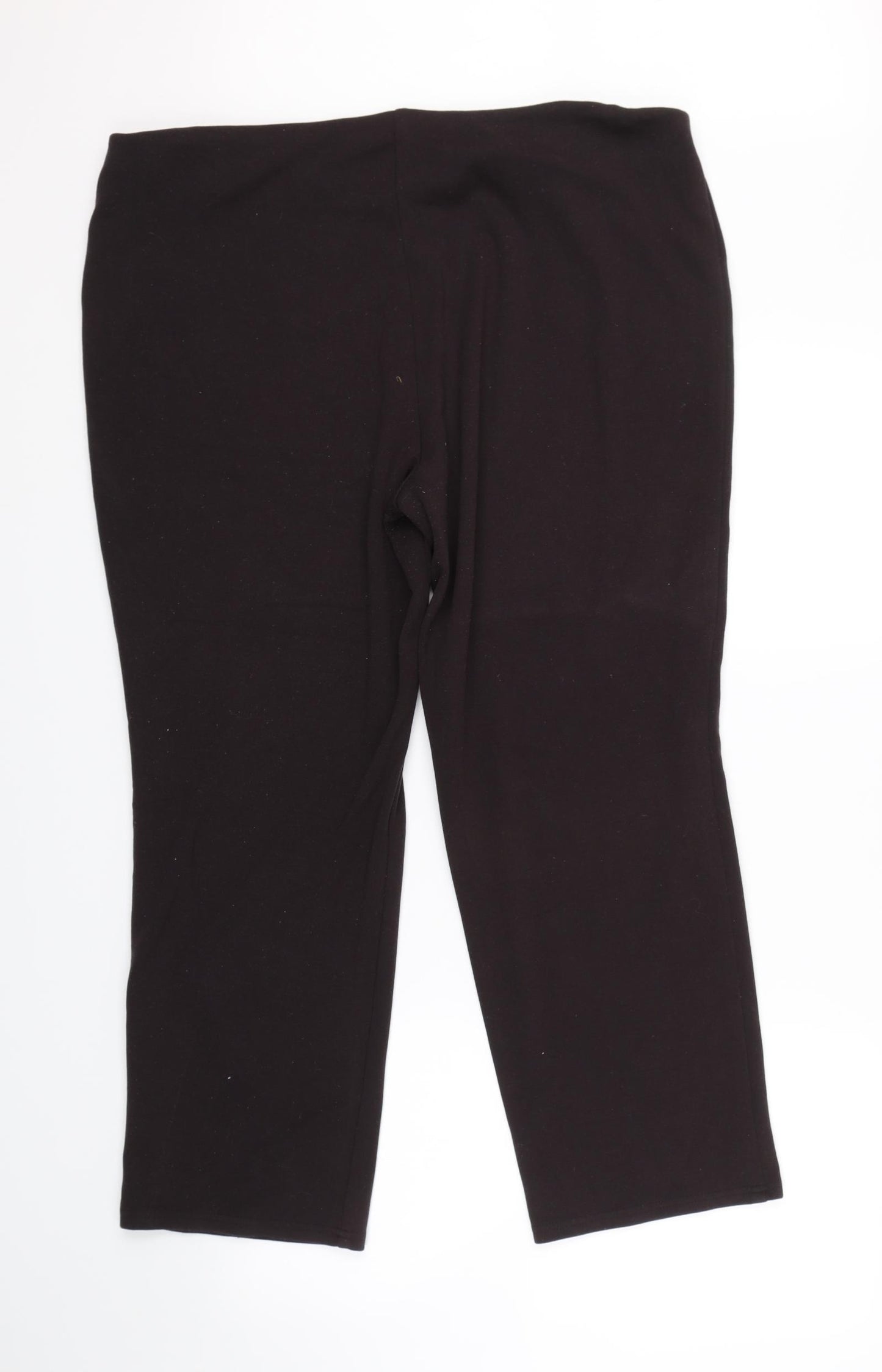 M&S Womens Brown   Carrot Trousers Size 18 L25 in