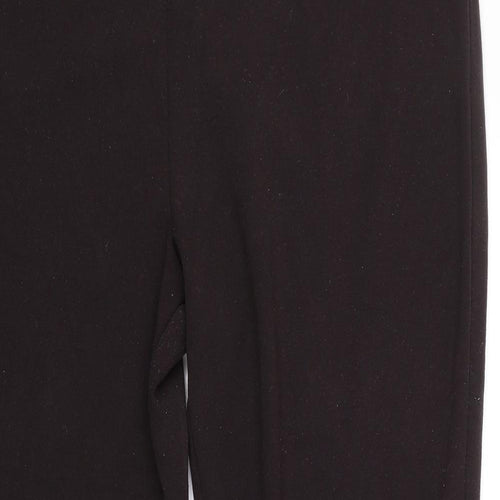 M&S Womens Brown   Carrot Trousers Size 18 L25 in