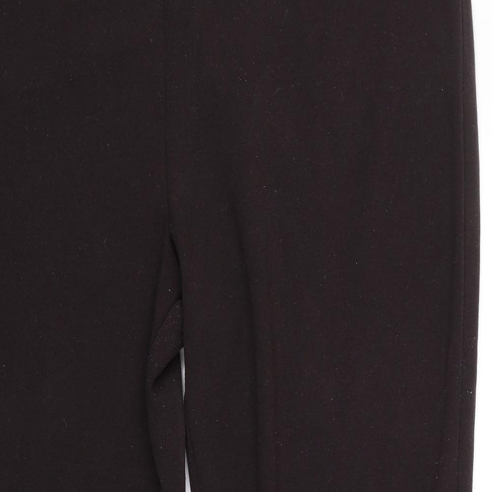 M&S Womens Brown   Carrot Trousers Size 18 L25 in