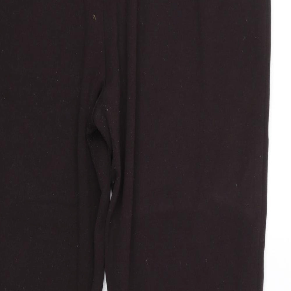 M&S Womens Brown   Carrot Trousers Size 18 L25 in