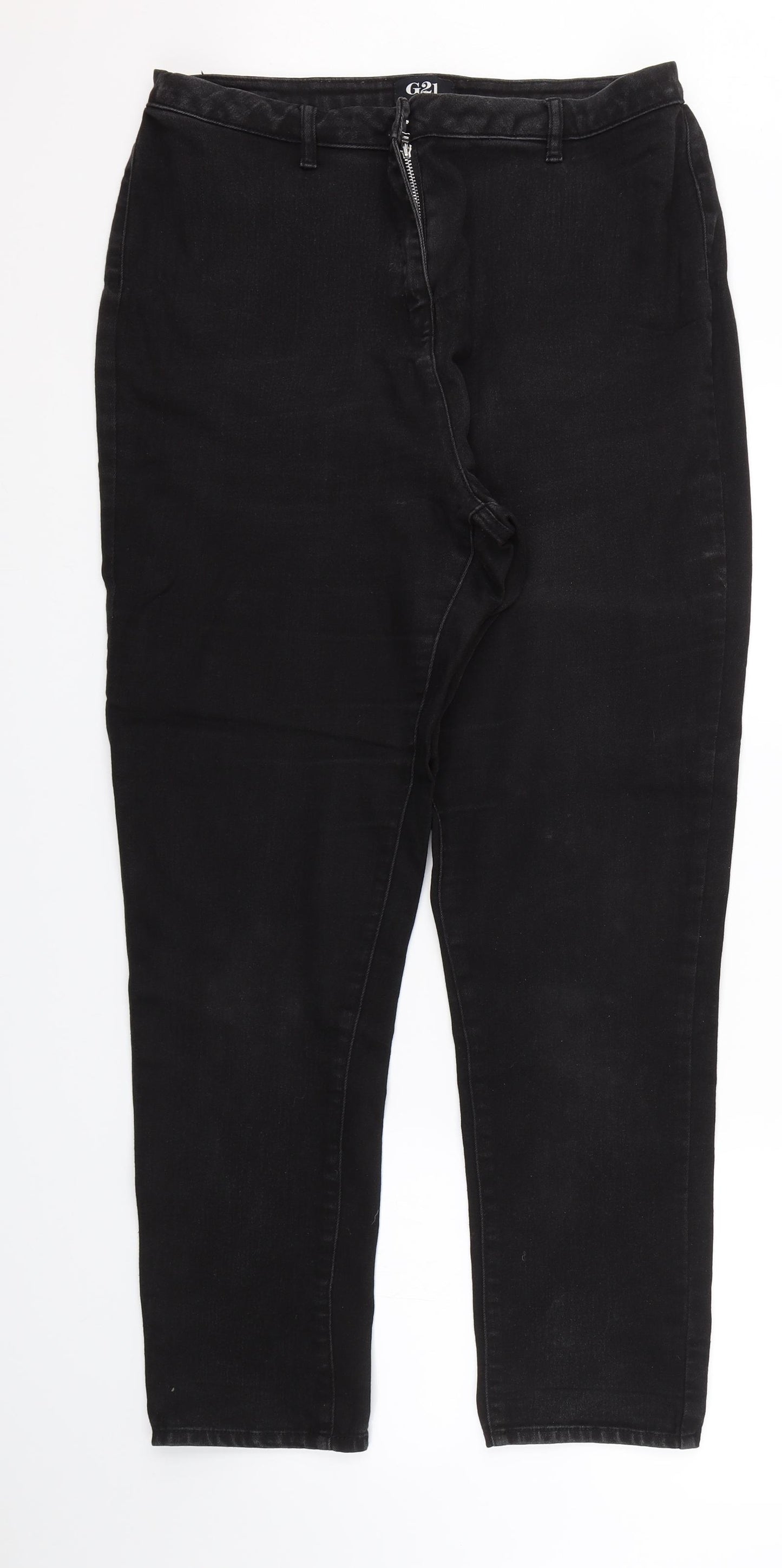 George Womens Black  Denim Straight Jeans Size 20 L27 in