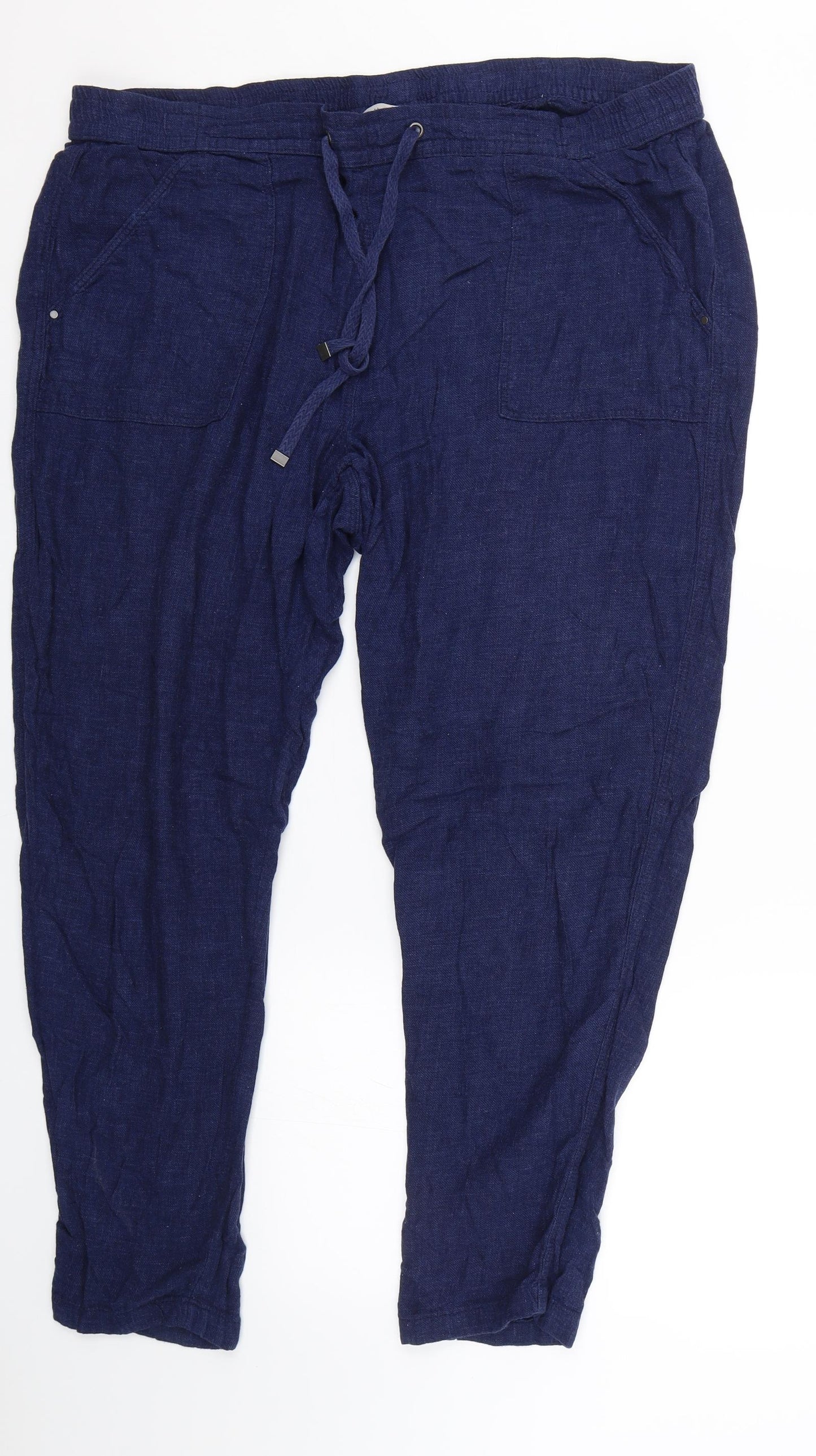 Nutmeg Womens Blue   Capri Trousers Size 20 L26 in