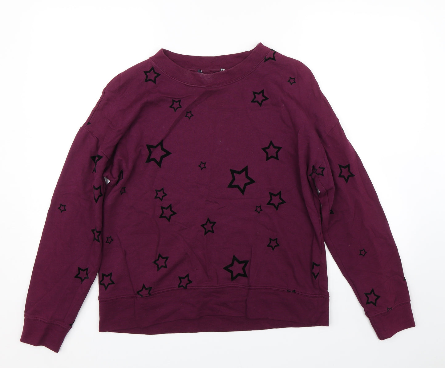 M&S Womens Purple Geometric  Pullover Jumper Size 12  - Stars