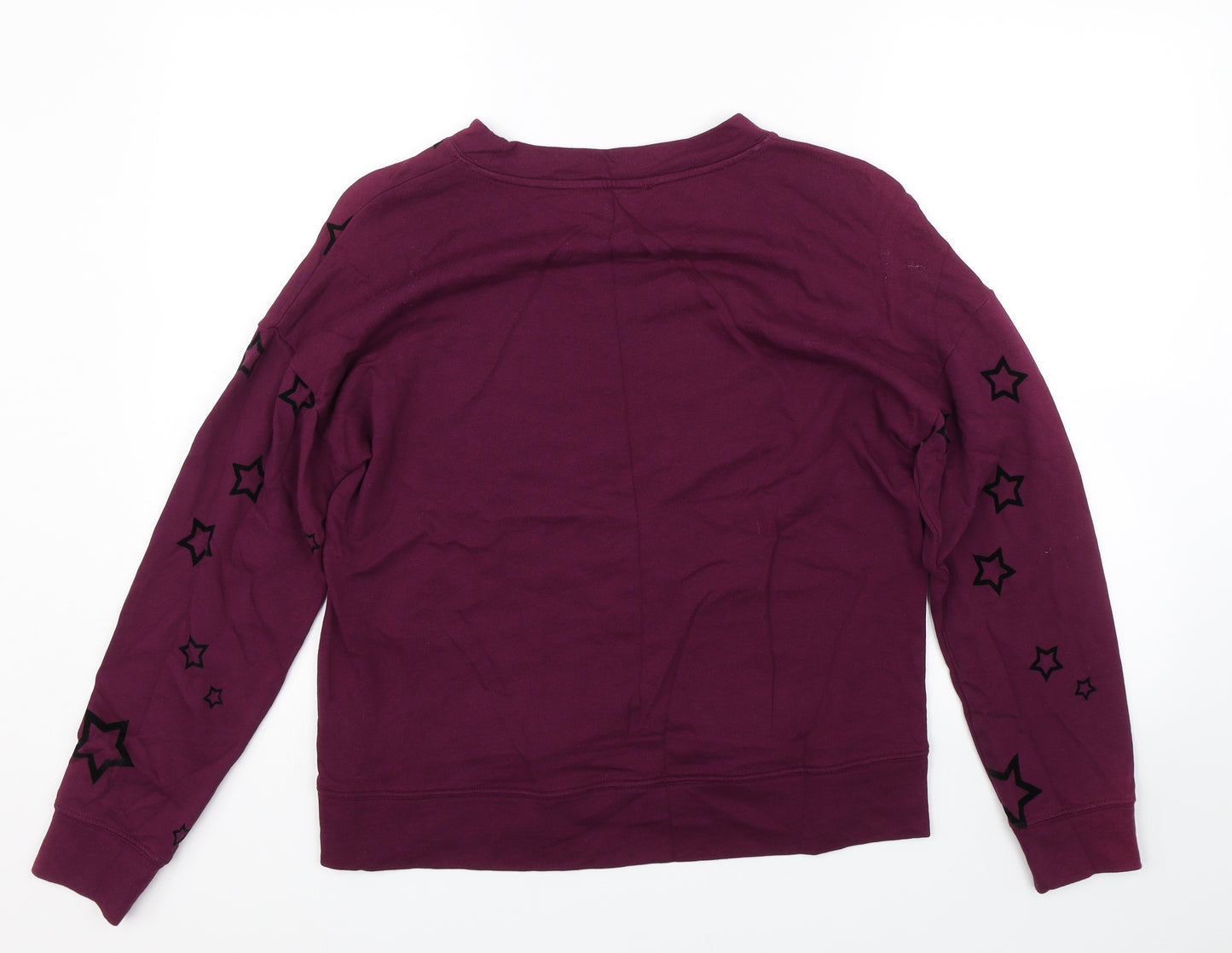 M&S Womens Purple Geometric  Pullover Jumper Size 12  - Stars