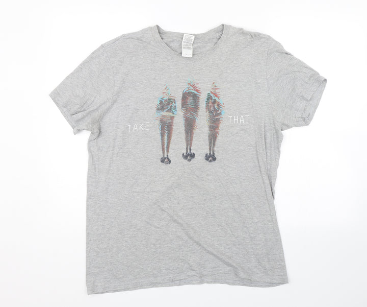 Gildan Womens Grey Basic T-Shirt Size L - Take That