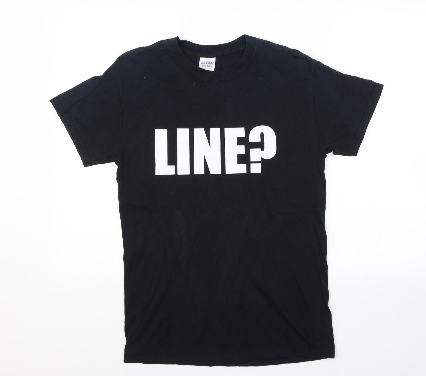 Gildan Mens Black    T-Shirt Size S