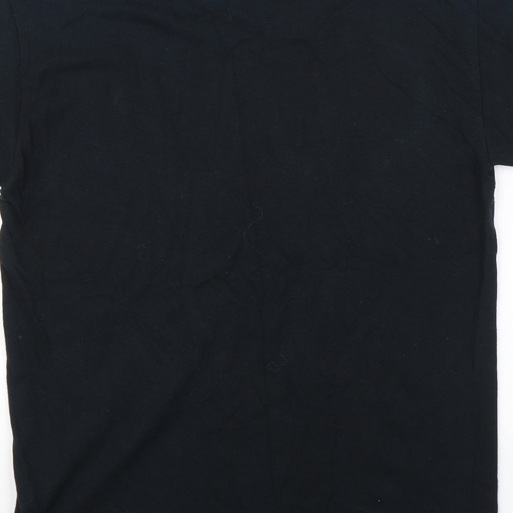 Gildan Mens Black    T-Shirt Size S