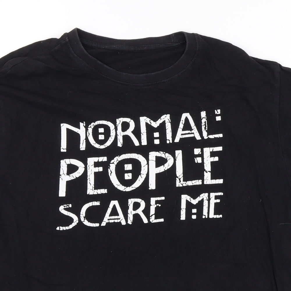 Preworn Mens Black    T-Shirt Size M