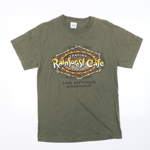 Rainforest Cafe Mens Green    T-Shirt Size M