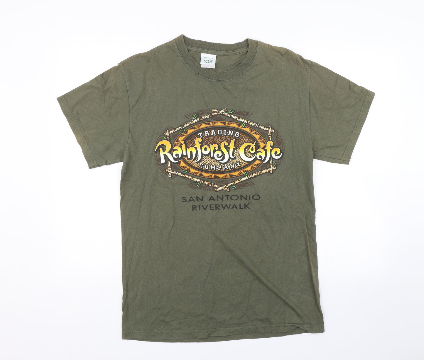 Rainforest Cafe Mens Green    T-Shirt Size M