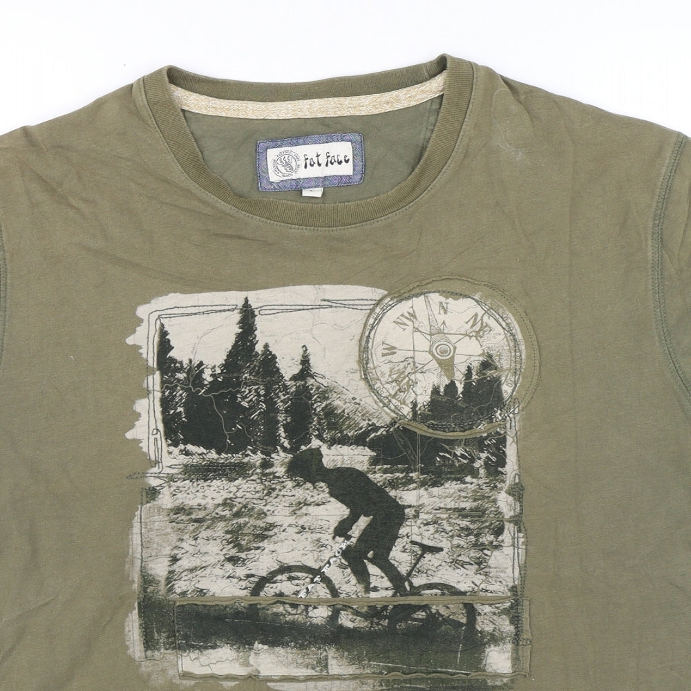 Fatface Mens Green    T-Shirt Size L