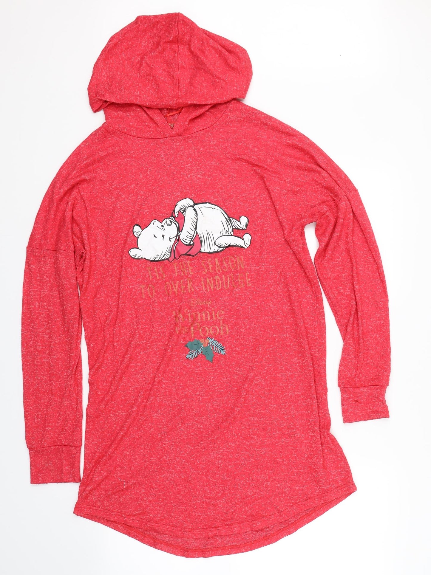 Love to lounge Womens Red Solid  Top Pyjama Top Size 10  - Christmas Disney