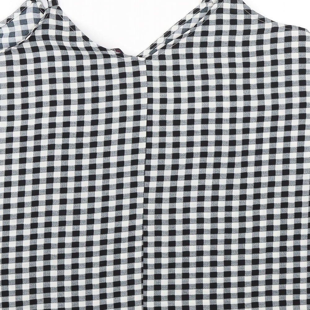 Yours Womens Black Check  Basic Tank Size 22  - Summer