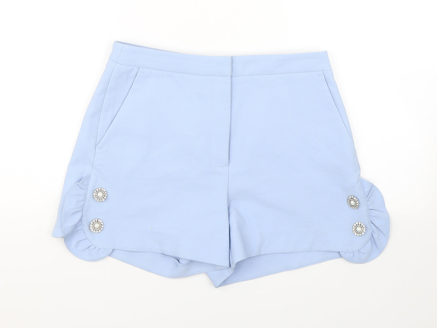 River Island Womens Blue   Paperbag Shorts Size 12