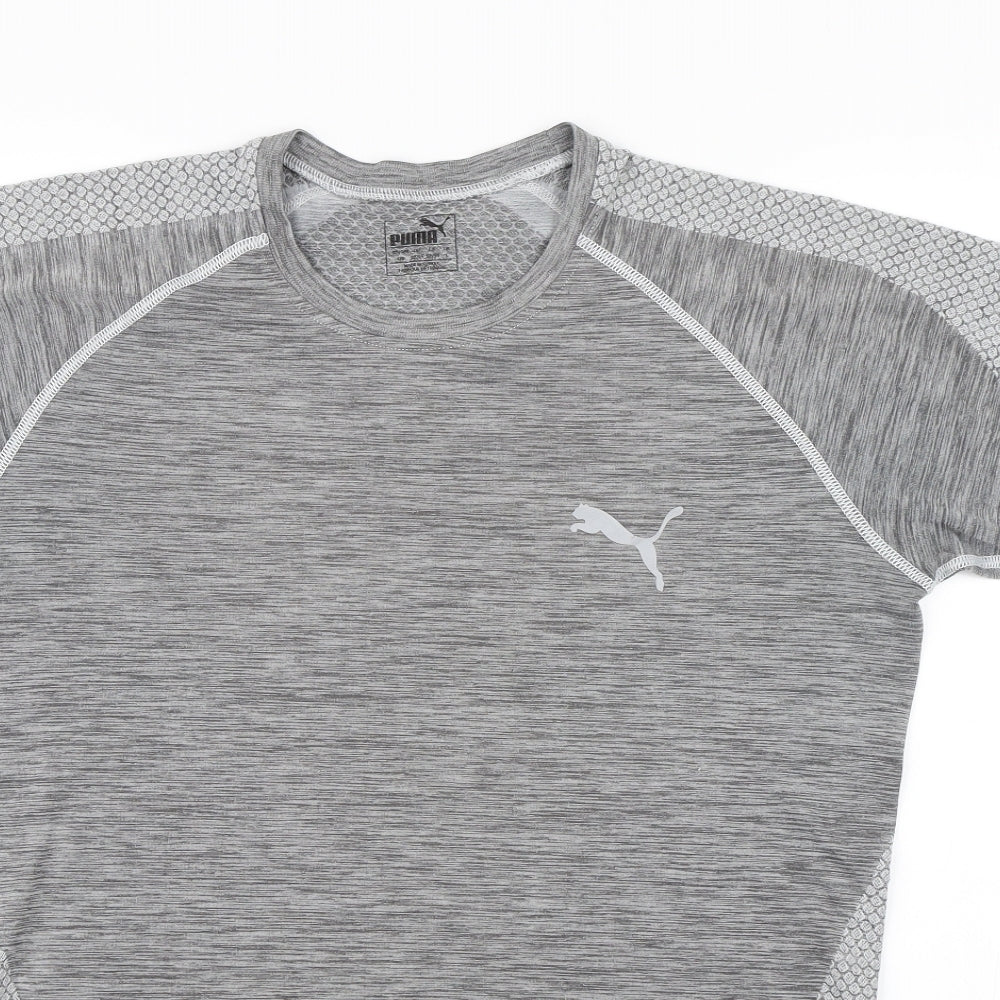 PUMA Mens Grey   Basic T-Shirt Size L