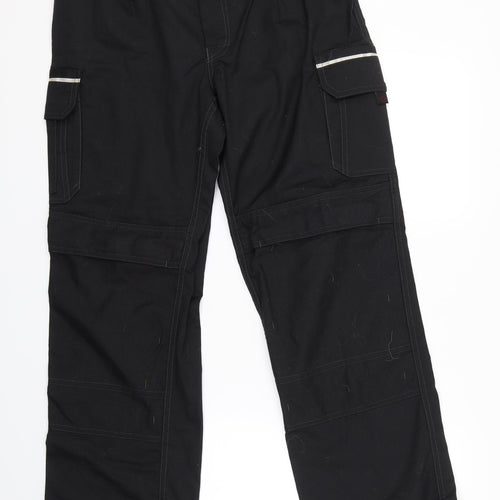 Gryzko Mens Black   Cargo Trousers Size 33 L30 in