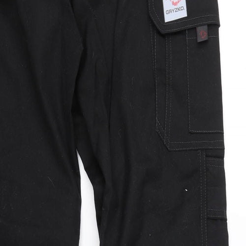 Gryzko Mens Black   Cargo Trousers Size 33 L30 in