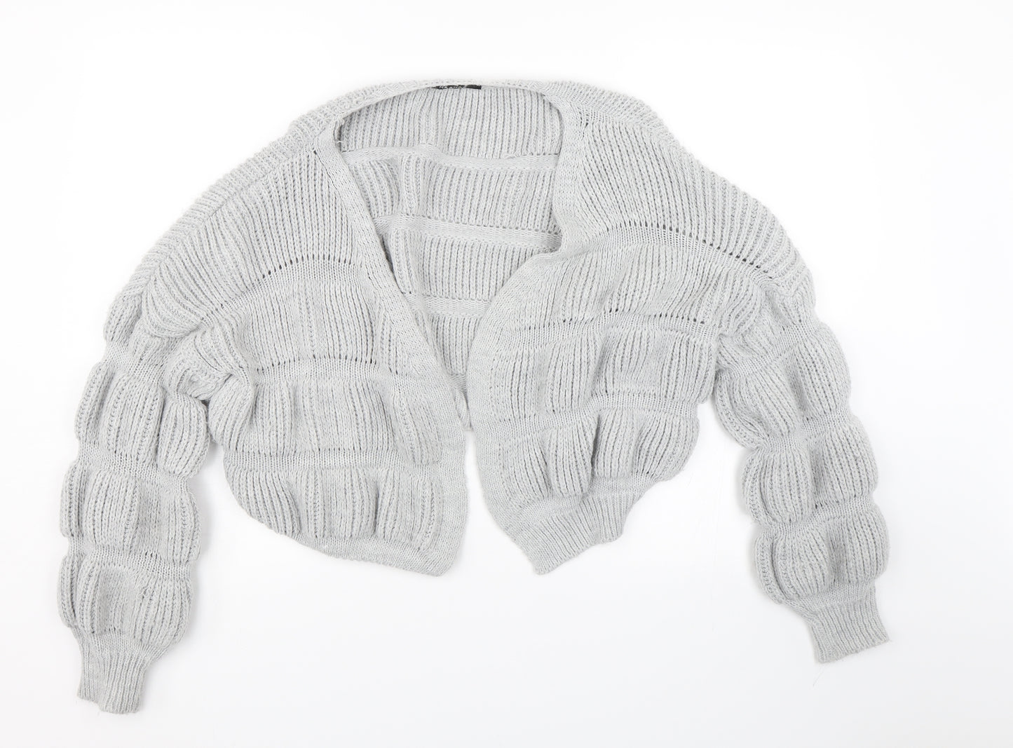 Nana Womens Grey Striped  Cardigan Jumper Size M