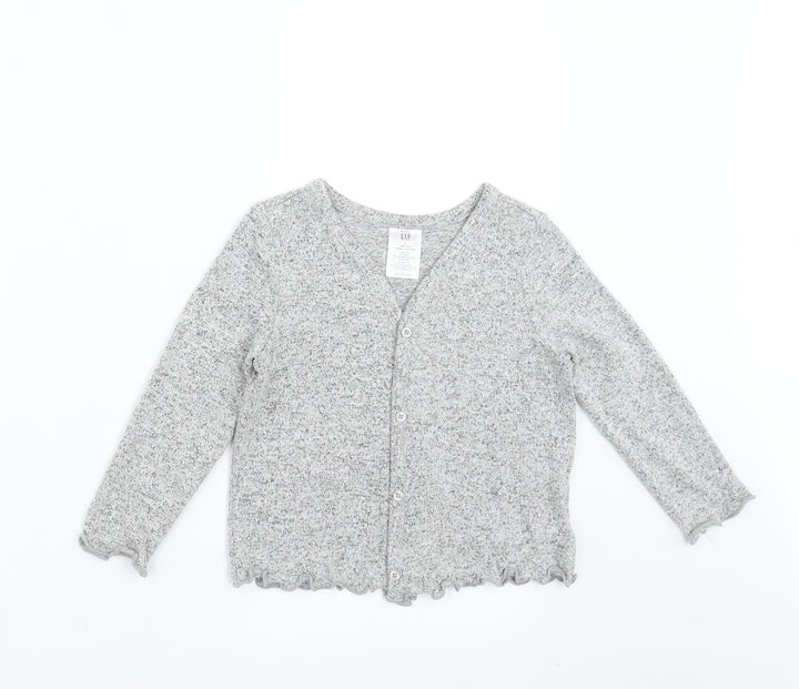 Gap Girls Grey Cardigan Jumper Size 2 Years