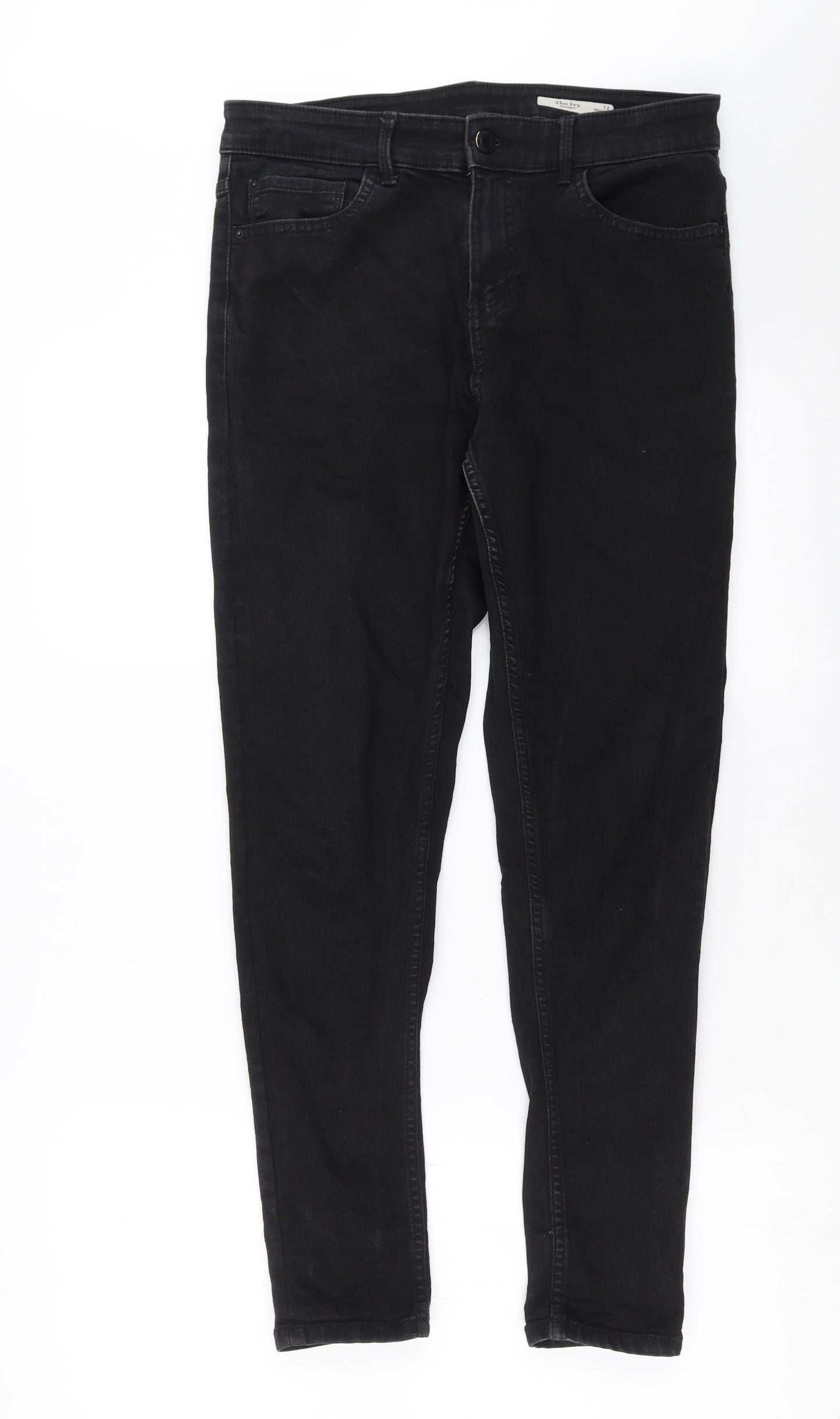 Marks and Spencer Womens Black  Denim Skinny Jeans Size 12 L27 in