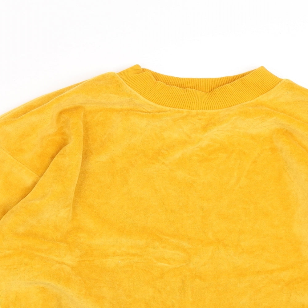 Candy Couture Girls Yellow   Pullover Sweatshirt Size 12 Years