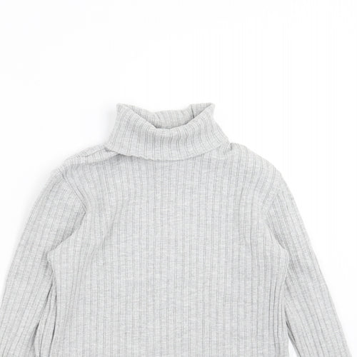 Zara Girls Grey Striped  Pullover Jumper Size 11-12 Years