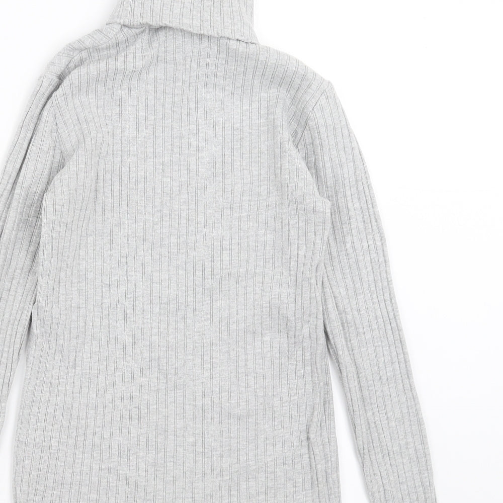 Zara Girls Grey Striped  Pullover Jumper Size 11-12 Years