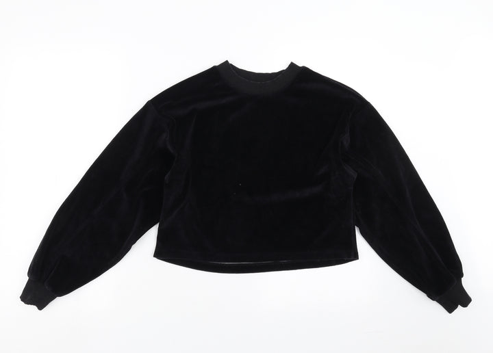 Matalan Girls Black   Pullover Sweatshirt Size 13 Years