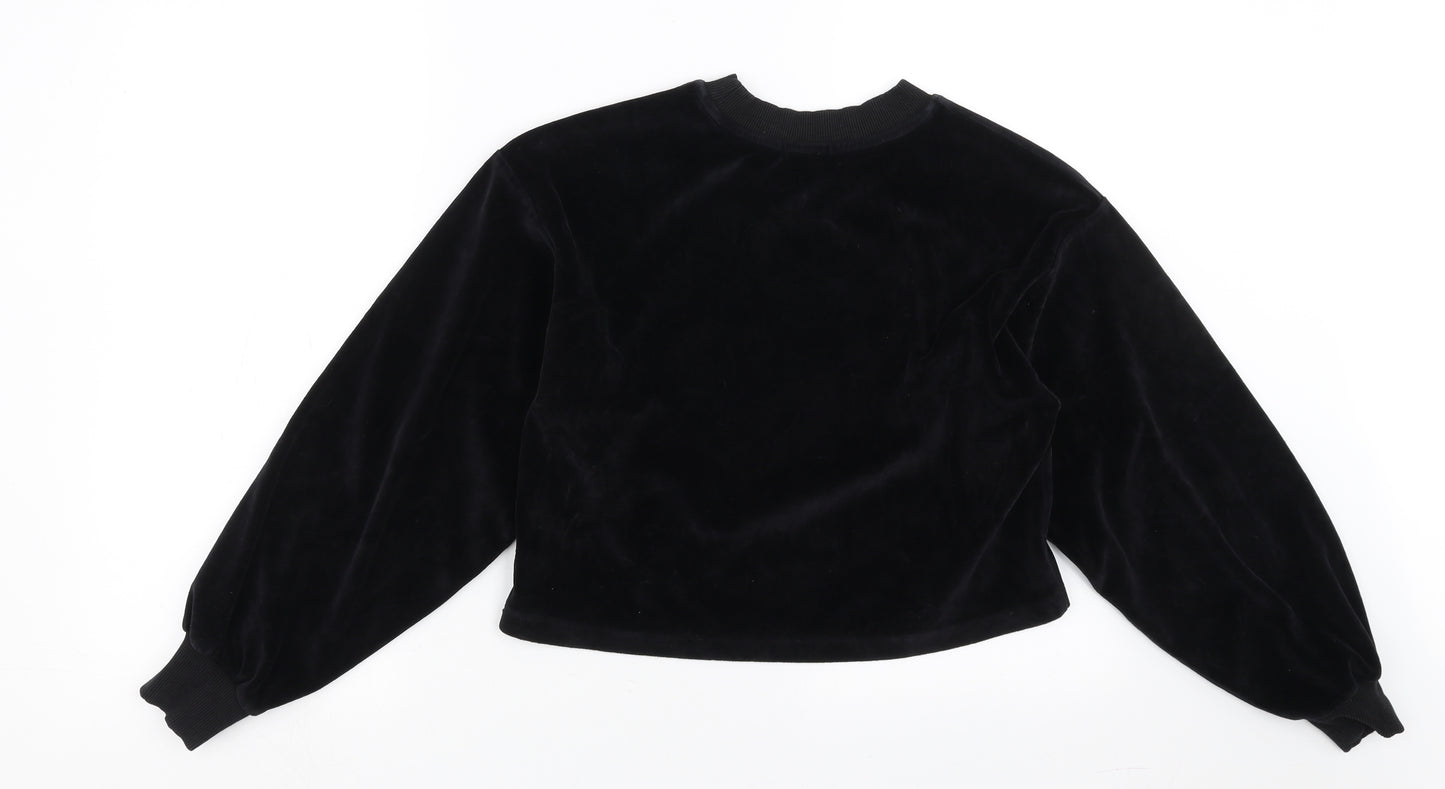 Matalan Girls Black   Pullover Sweatshirt Size 13 Years