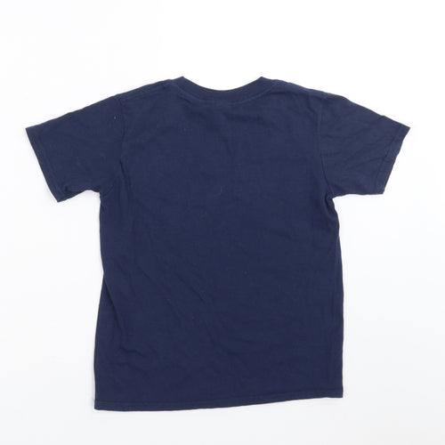 Gildan Girls Blue   Basic T-Shirt Size 7-8 Years  - though she be but little, she is fierce