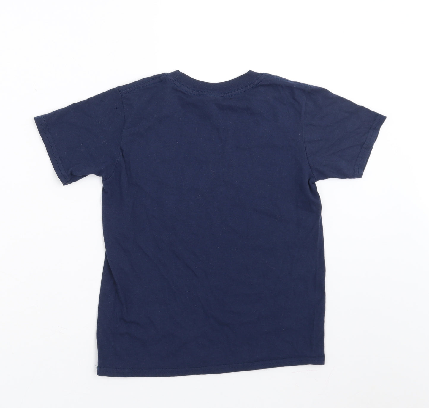 Gildan Girls Blue   Basic T-Shirt Size 7-8 Years  - though she be but little, she is fierce