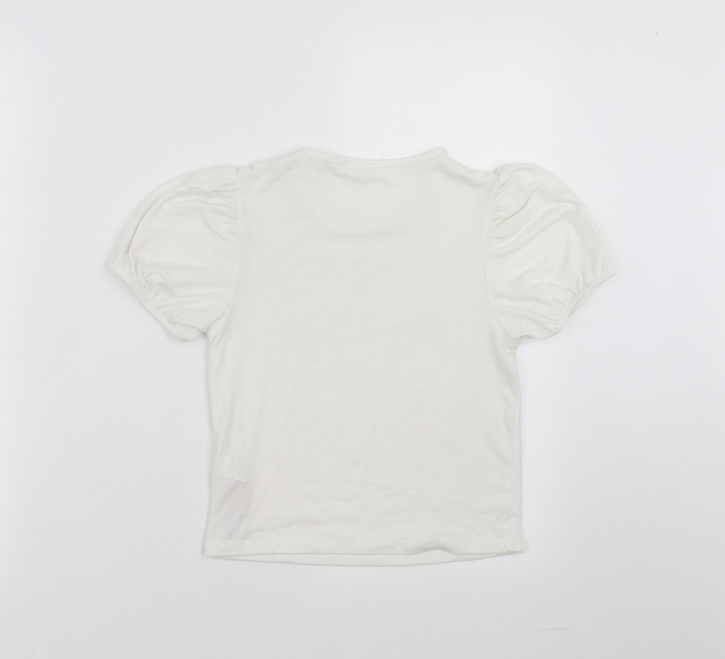 Primark Girls White   Basic T-Shirt Size 10-11 Years  - always see the bright side