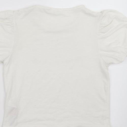 Primark Girls White   Basic T-Shirt Size 10-11 Years  - always see the bright side